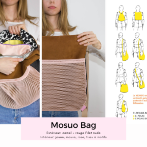 Sac mosuo camel/filet rose