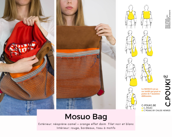 Sac mosuo camel/orange/rouge – Image 2