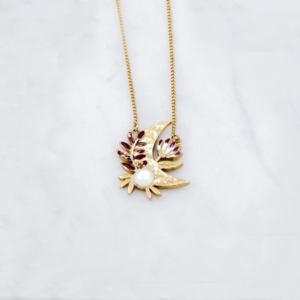 Collier Flower moon rose – Image 2