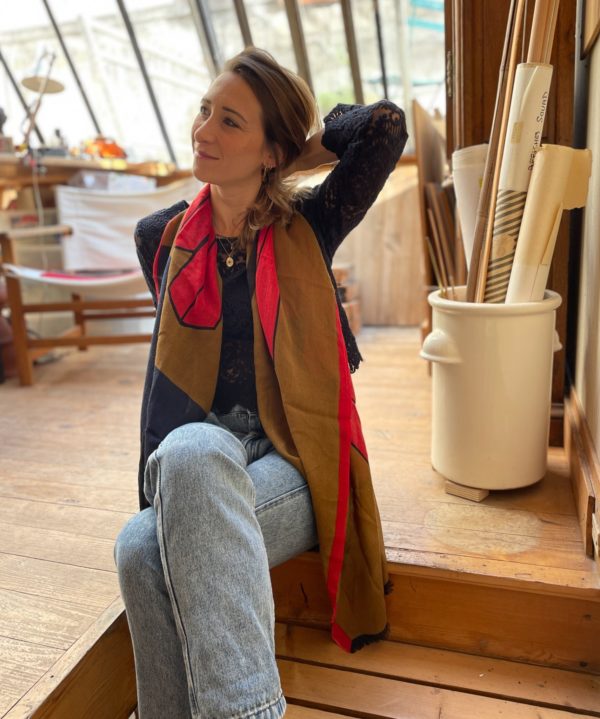 Foulard illusion rouge