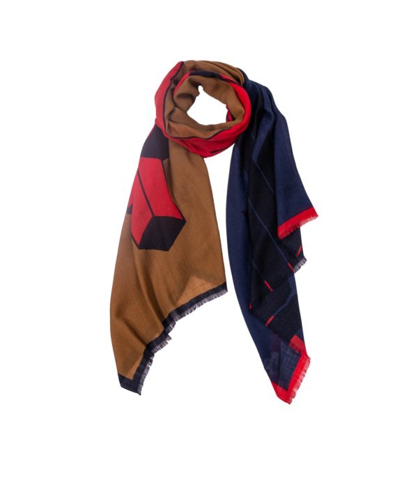 Foulard illusion rouge – Image 4