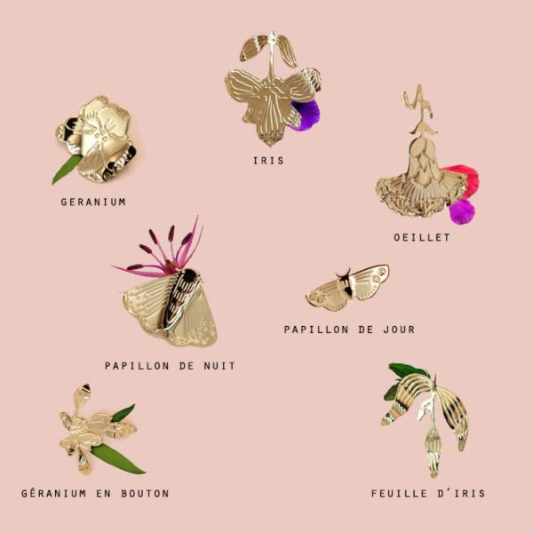Boucles S feuille Iris – Image 2