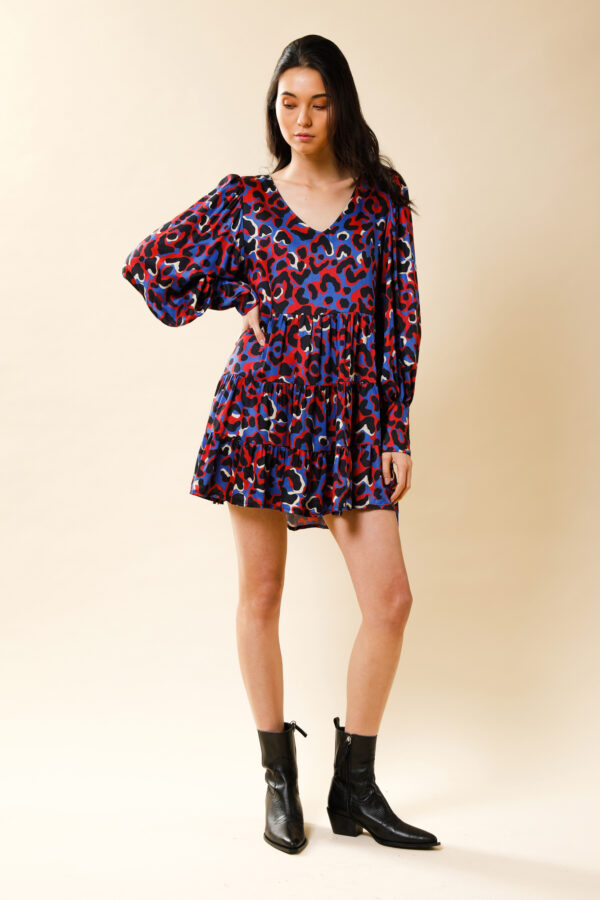 Mini dress babydoll leo