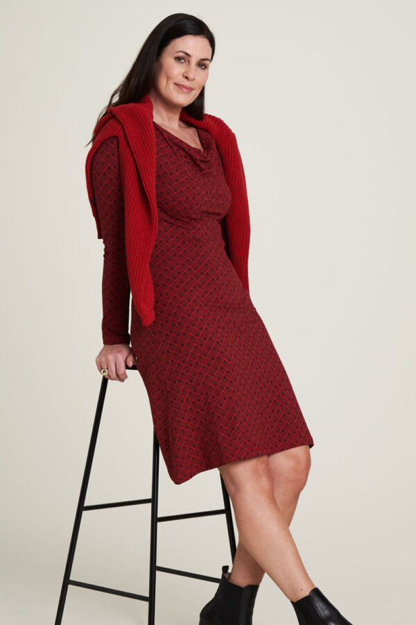 Robe jersey rouge